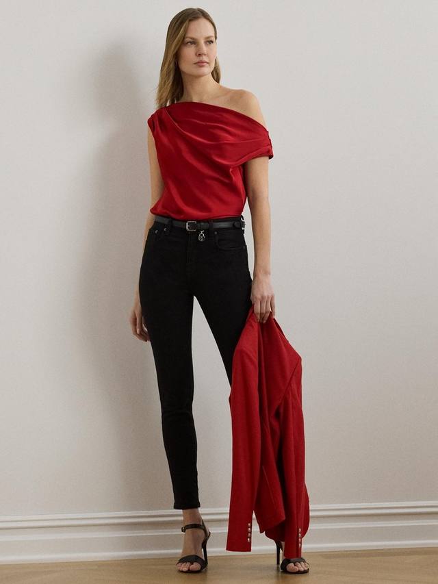 

Топ Lauren Kinthea из сатина Ralph Lauren, Madison Red