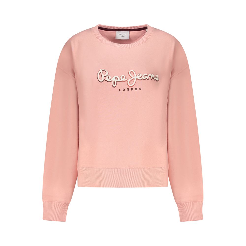 

Розовый хлопковый женский свитер Pepe Jeans
