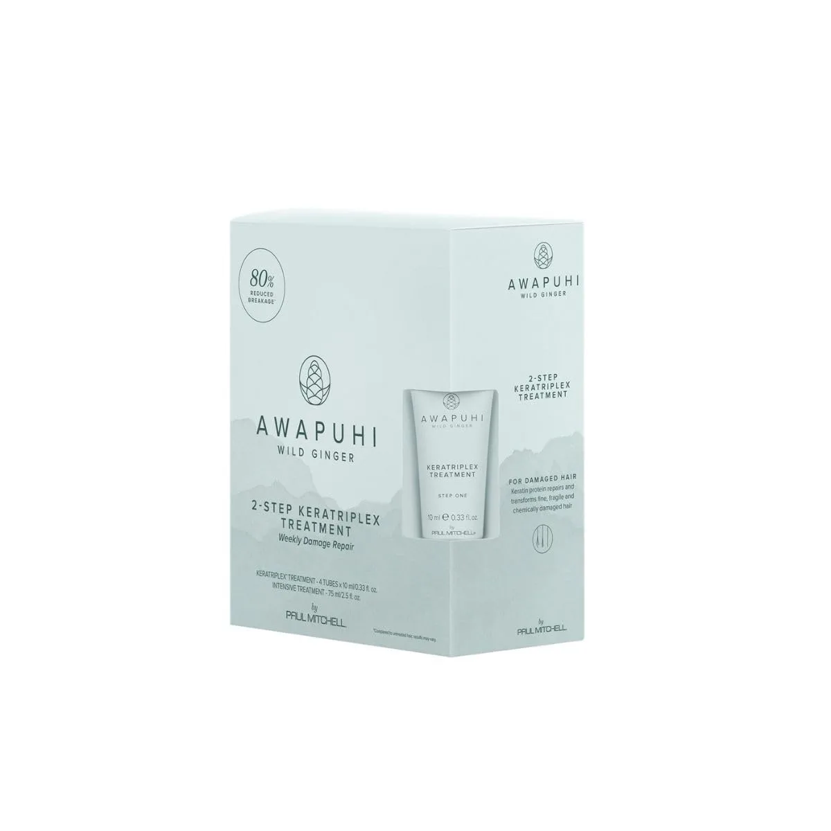 Средство для ухода за волосами Awapuhi Wild Ginger от Paul Mitchell KeraTriplex Treatment (4 шт.), идеально подходит для сухих, поврежденных и окрашенных волос. — фото 2