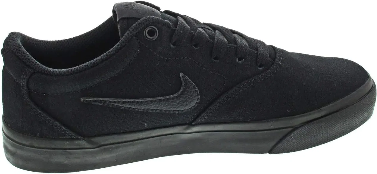 Кроссовки Nike SB Check Solarsoft Canvas, Black Black Black 001 — фото 2
