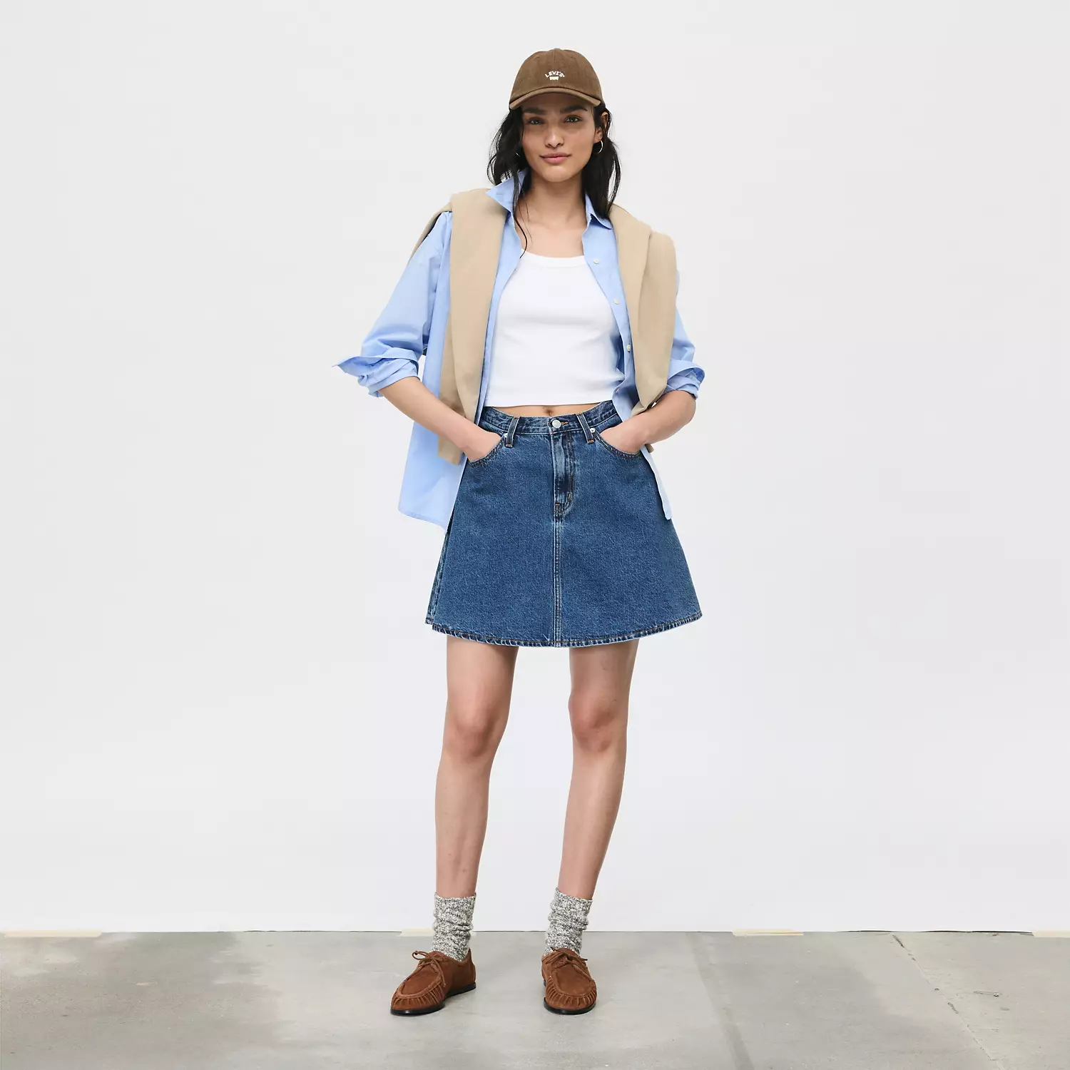

Мини-юбка с воланами Levi's, цвет Night Market - Dark Wash