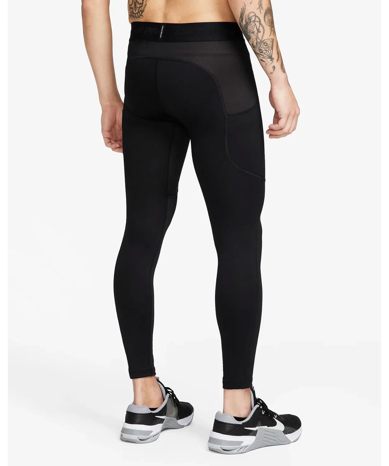 Термолегинсы Nike Pro Warm, чёрные — фото 4