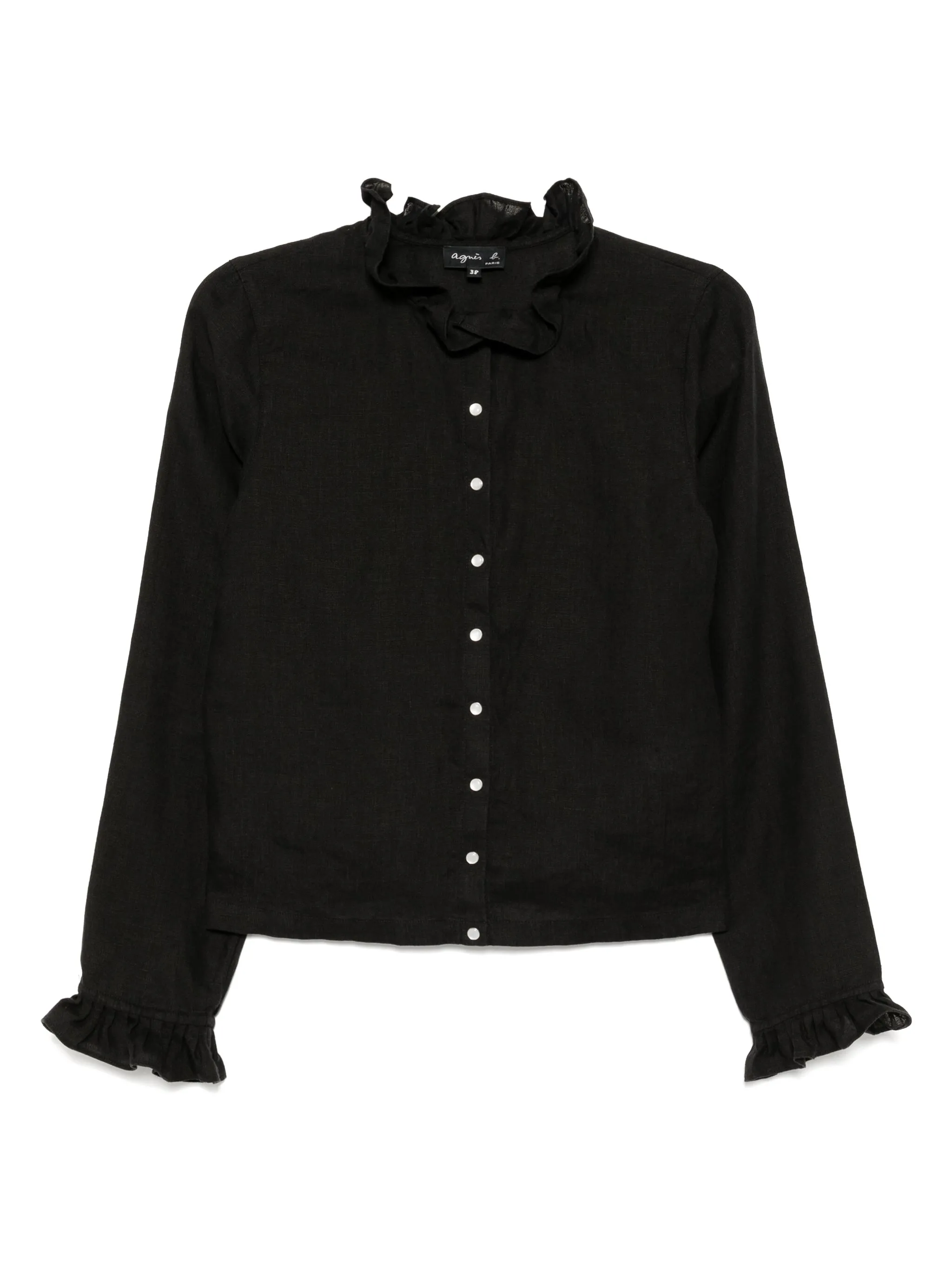 

Блузка с оборками Agnès B., черный