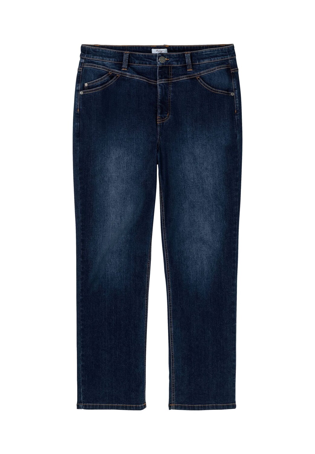

Прямые джинсы с моделирующим фигуру эффектом Sheego, цвет Dark Blue Denim