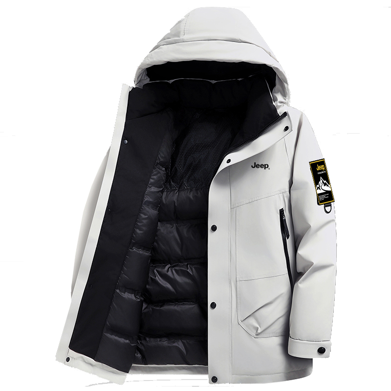 

Пуховик Unisex Thickened Workwear Jeep, айвори белый