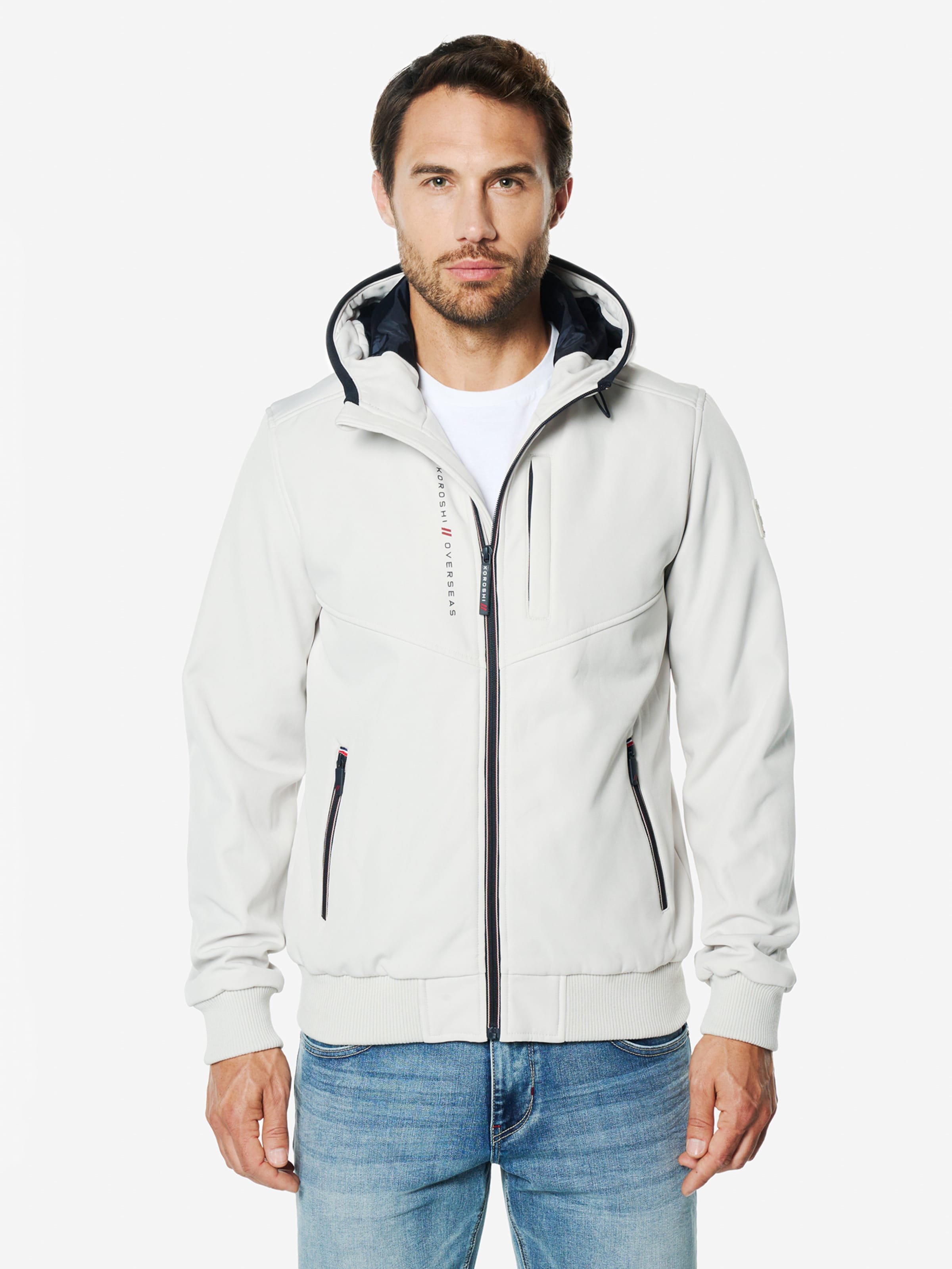 

KOROSHI Межсезонная куртка в светло-сером цвете