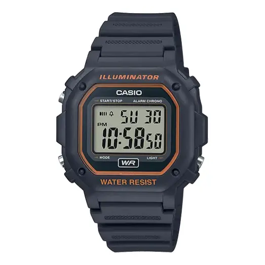 

Часы CASIO Retro Waterproof Classic Small Cube Brown Watch 50m Waterproof Resin Strap Black Analog, черный