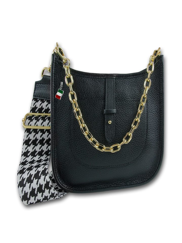 

Кожаная сумка через плечо, городская сумка Florence, черная, примерно 22 см Florence