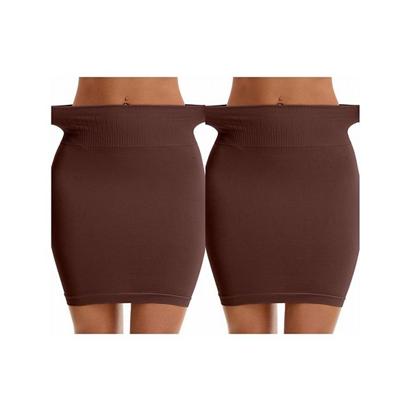 

2 упаковки женских полукомбинезонов с высокой талией для контроля живота Inspire Chic, Brown