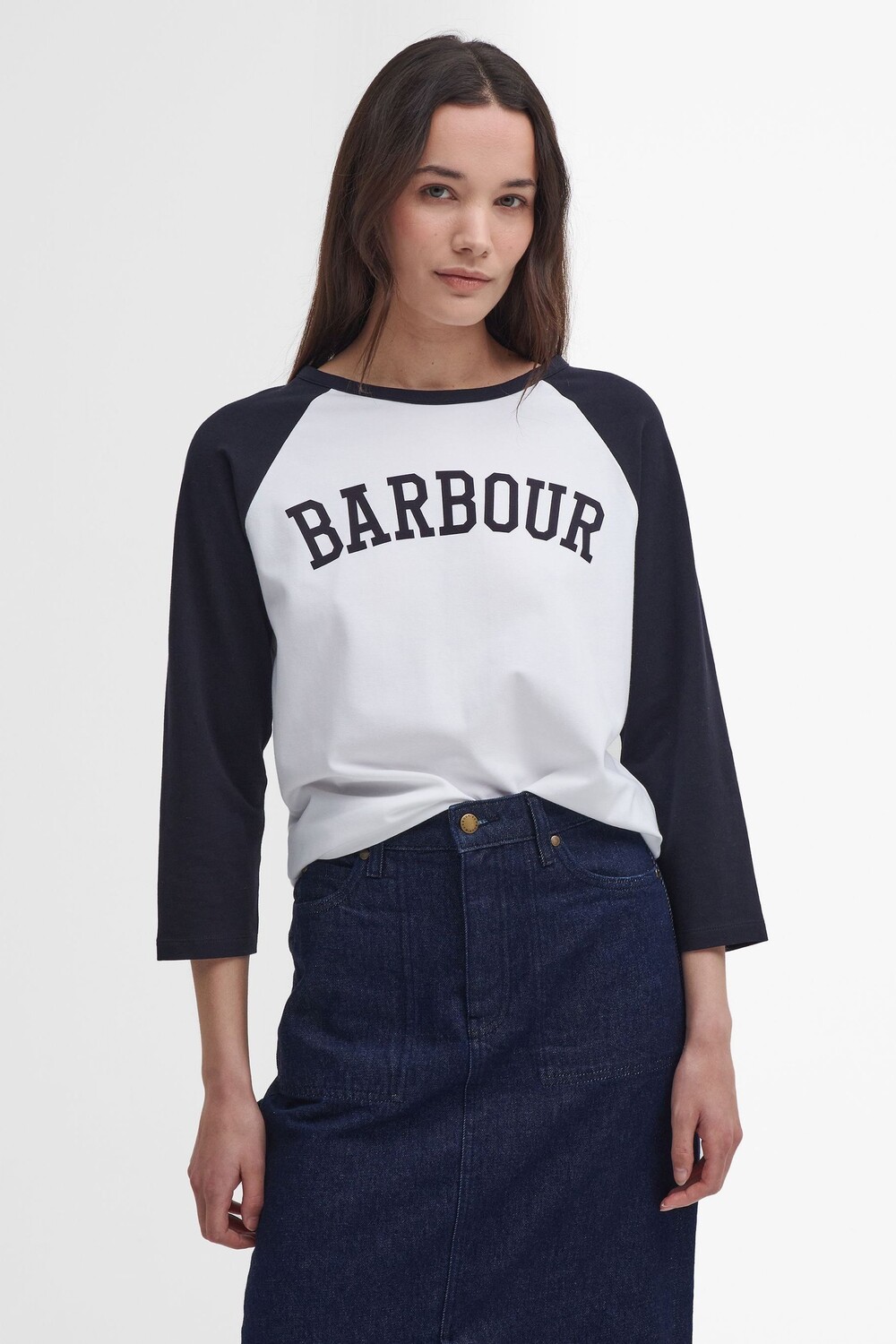 

Футболка с длинными рукавами из 100% хлопка с логотипом Northumberland Varisty Barbour, синий