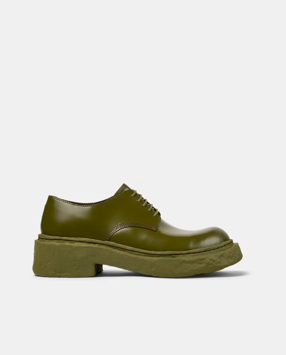 

Кожаные туфли унисекс Blucher с регулировкой шнурка camperlab, зеленый