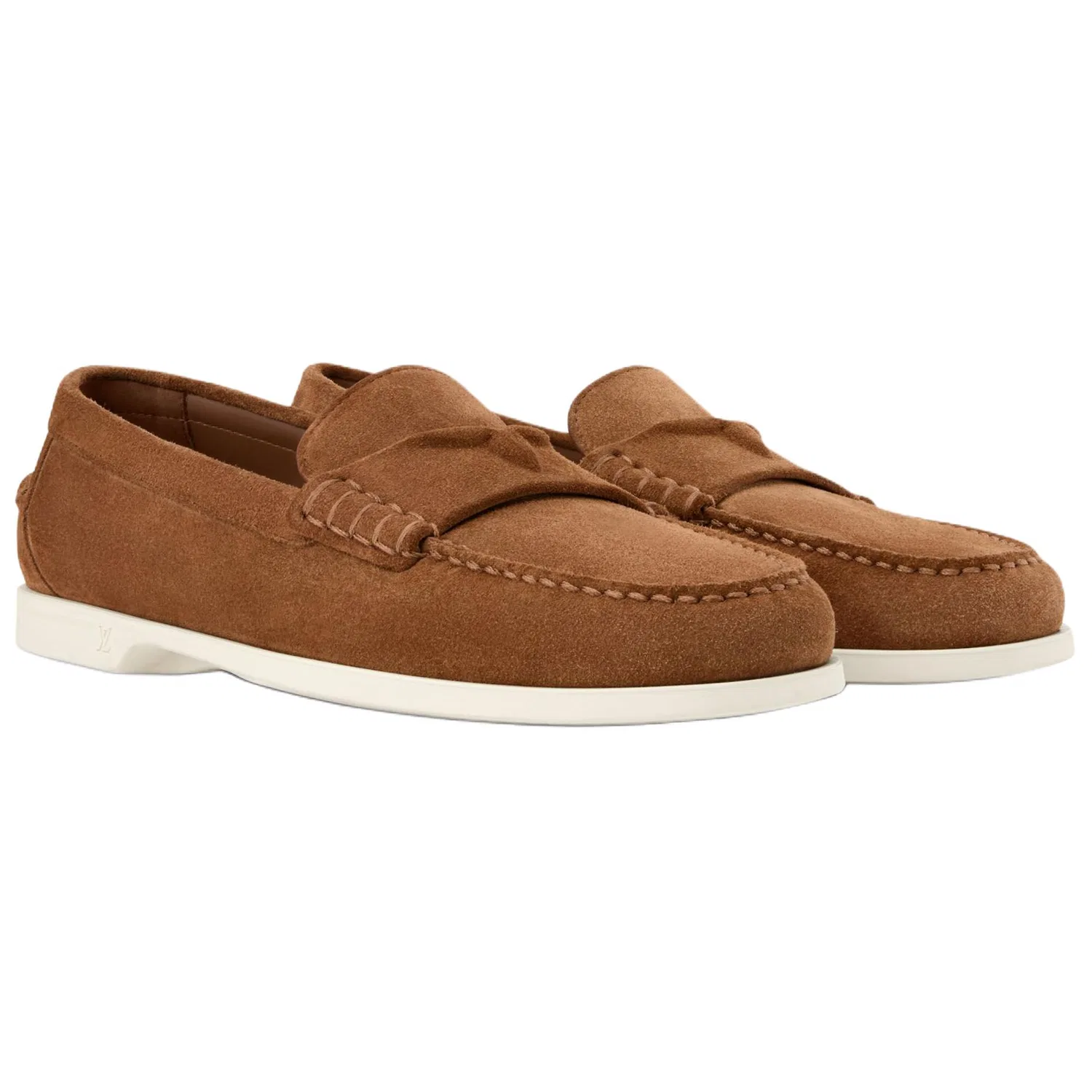LOUIS VUITTON Croisette Casual Leather Shoes Men's Brown — фото 4