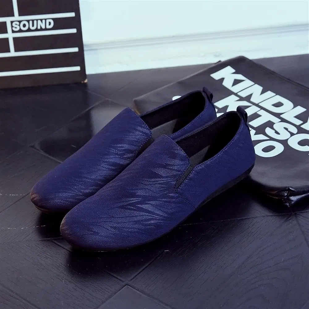 Мужские лоферы Smoking Loafer Shoes Solid Colors Deep Blue — фото 2