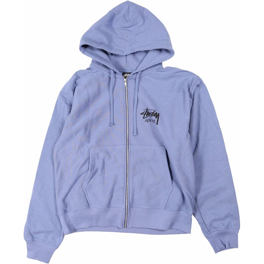 

Толстовка с капюшоном на молнии с логотипом Stüssy Stussy, цвет Taro Purple