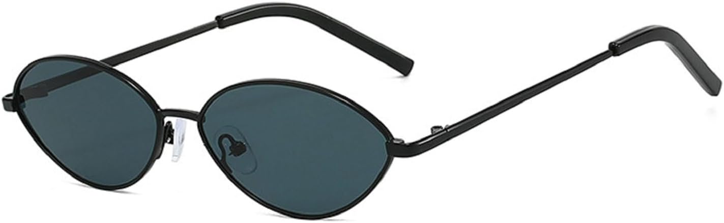 

Ретро-солнцезащитные очки «кошачий глаз» для женщин и мужчин, металлические солнцезащитные очки, женские солнцезащитные очки с градиентным переходом цвета, узкие солнцезащитные очки mincl, Black