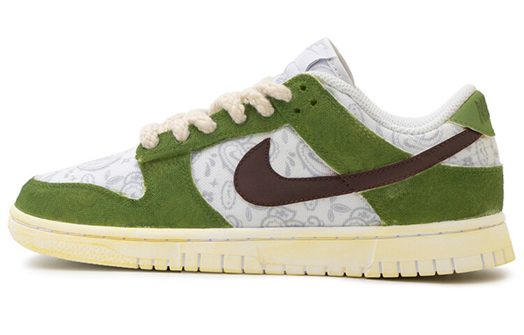 

Кроссовки Nike Dunk Skateboard Shoes Women's Low-Top Green White/Black