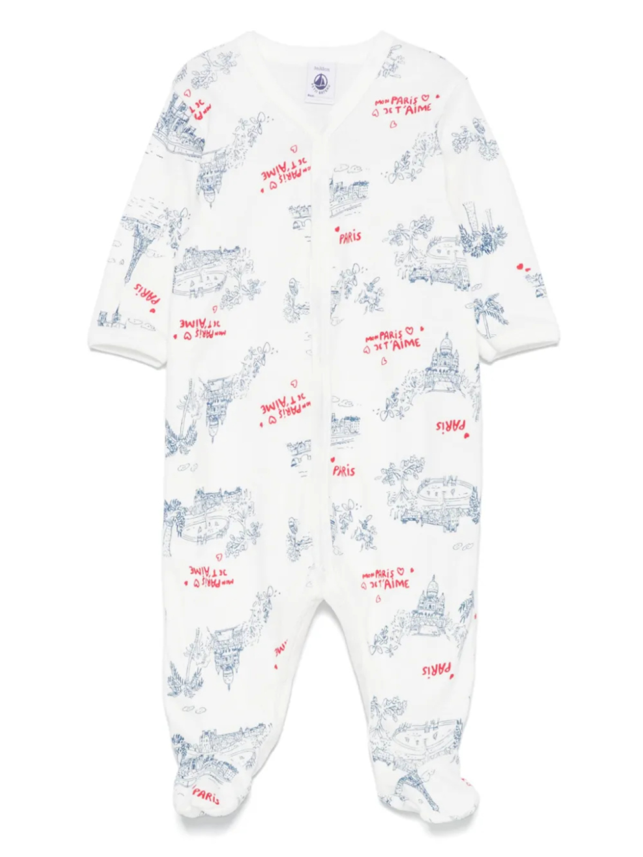 

Пижама из хлопка Petit Bateau, белый