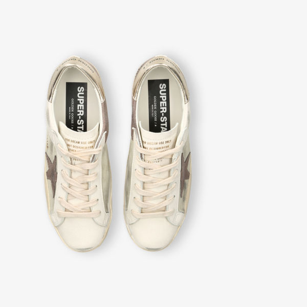 Кеды низкие кожаные Golden Goose с аппликацией, белый — фото 2