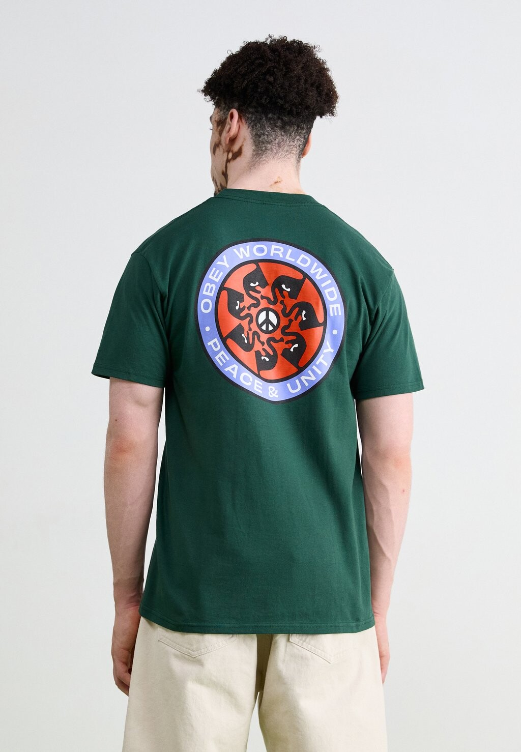 

Футболка с принтом PEACE WHEEL Obey Clothing, темно-зеленый