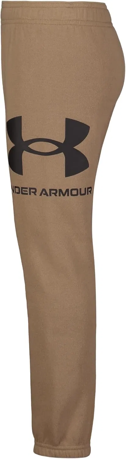 Детские спортивные брюки-джоггеры Under Armour, мягкие и удобные, свободного кроя, Camel Rival Big — фото 2