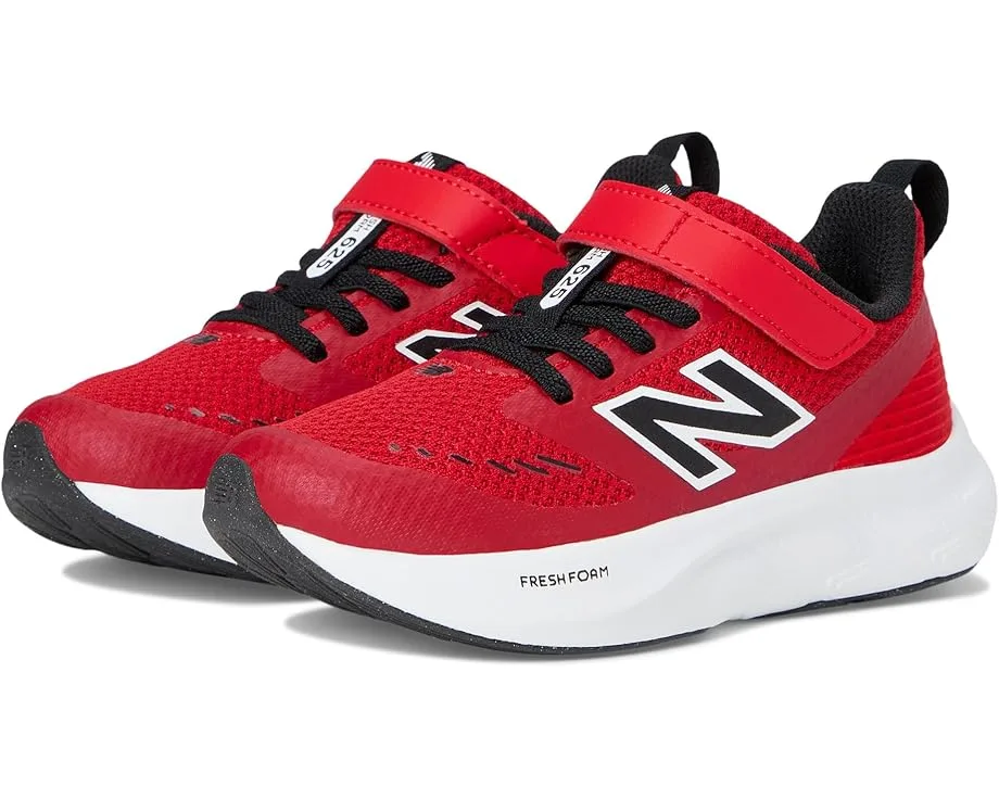 Кроссовки New Balance Kids Fresh Foam 625 Bungee Lace w (Little Kid), True Red/Black/White