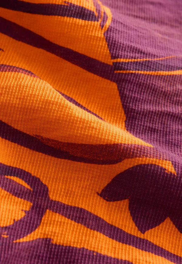 Шорты прямого кроя с эластичным поясом для отдыха. Next, Orange Burgundy Border Print — фото 2
