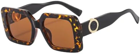 

Квадратные ретро-солнцезащитные очки для мужчин, визуально стройнящие и модные очки, солнцезащитные очки в европейском и американском стиле для женщин MTZJH, C5