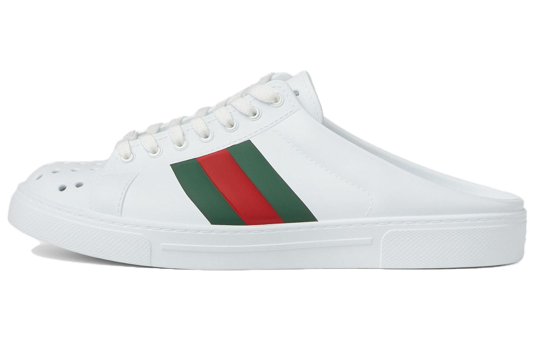 GUCCI Женские белые сандалии ACE Quiet Closed Toe