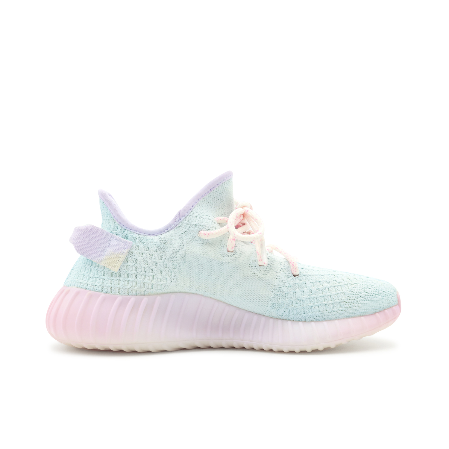 Adidas Originals Yeezy Boost 350 V2 повседневные кроссовки унисекс низкие голубые/фиолетовые/розовые - ледяной голубой розовый, цвет Ice Blue Pink — фото 4