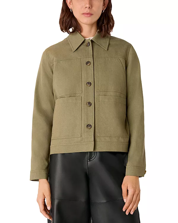 

Куртка Mia с четырьмя карманами и пуговицами Whistles, зеленый