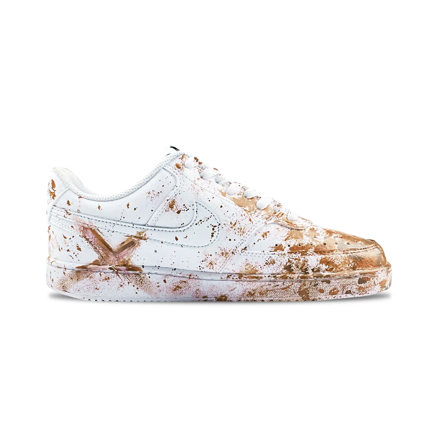 

Кроссовки Nike Court Vision 1 Skateboarding Shoes Men Low-top White/Brown, коричневый