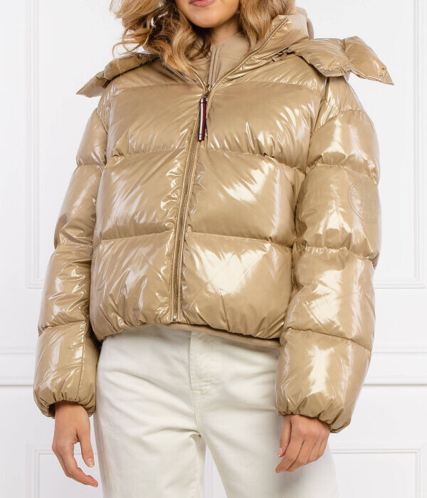 

Пуховик Tommy Hilfiger Glossy Down, бежевый