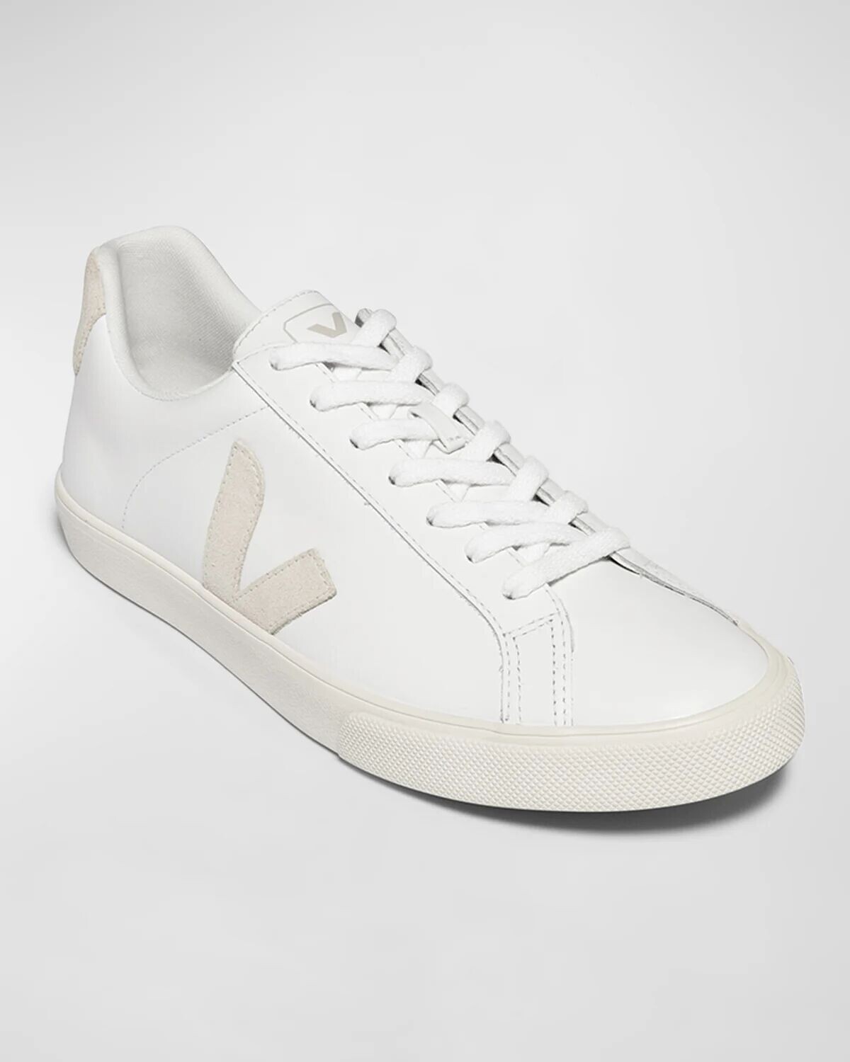 Двухцветные кожаные низкие кеды Esplar VEJA, цвет Extra White Sable — фото 2