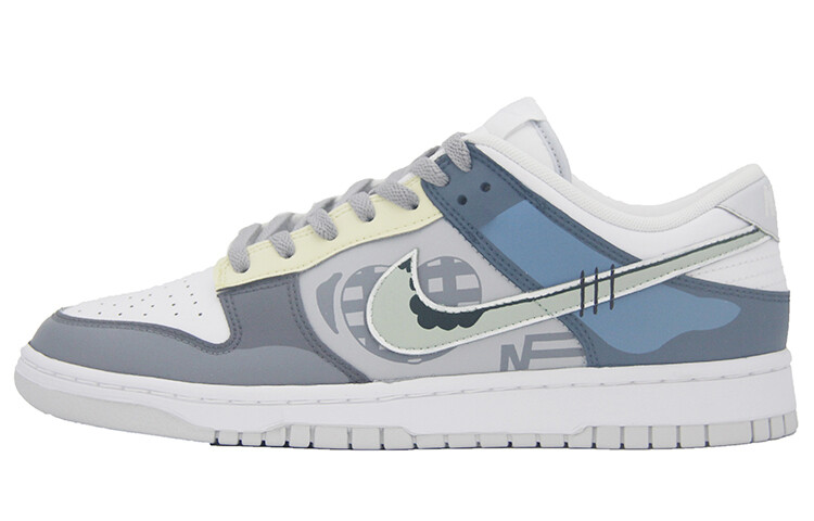 

Кроссовки для скейтбординга Dunk мужские низкие серый/синий Nike