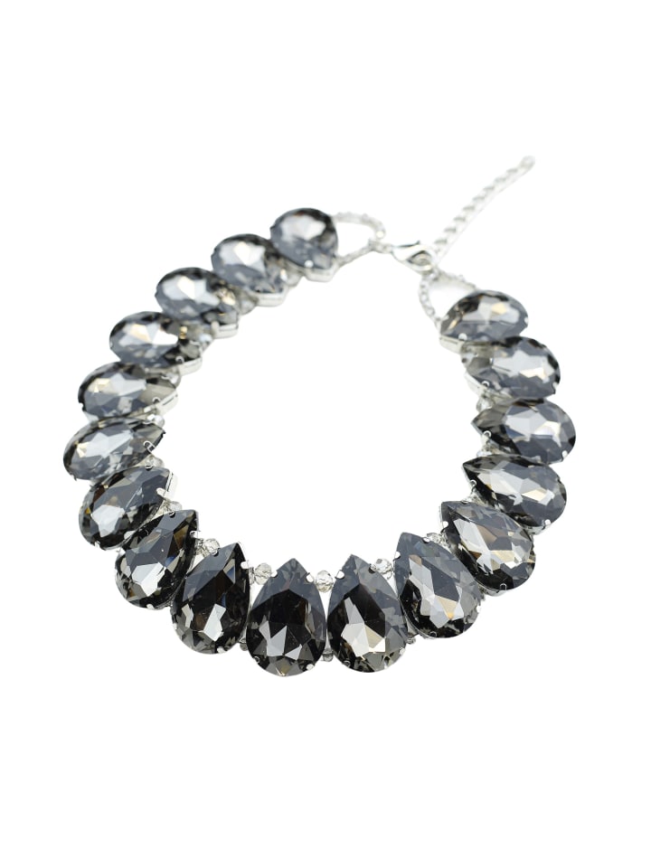 

Collezione alessandro Короткое колье «Анастасия» серого цвета