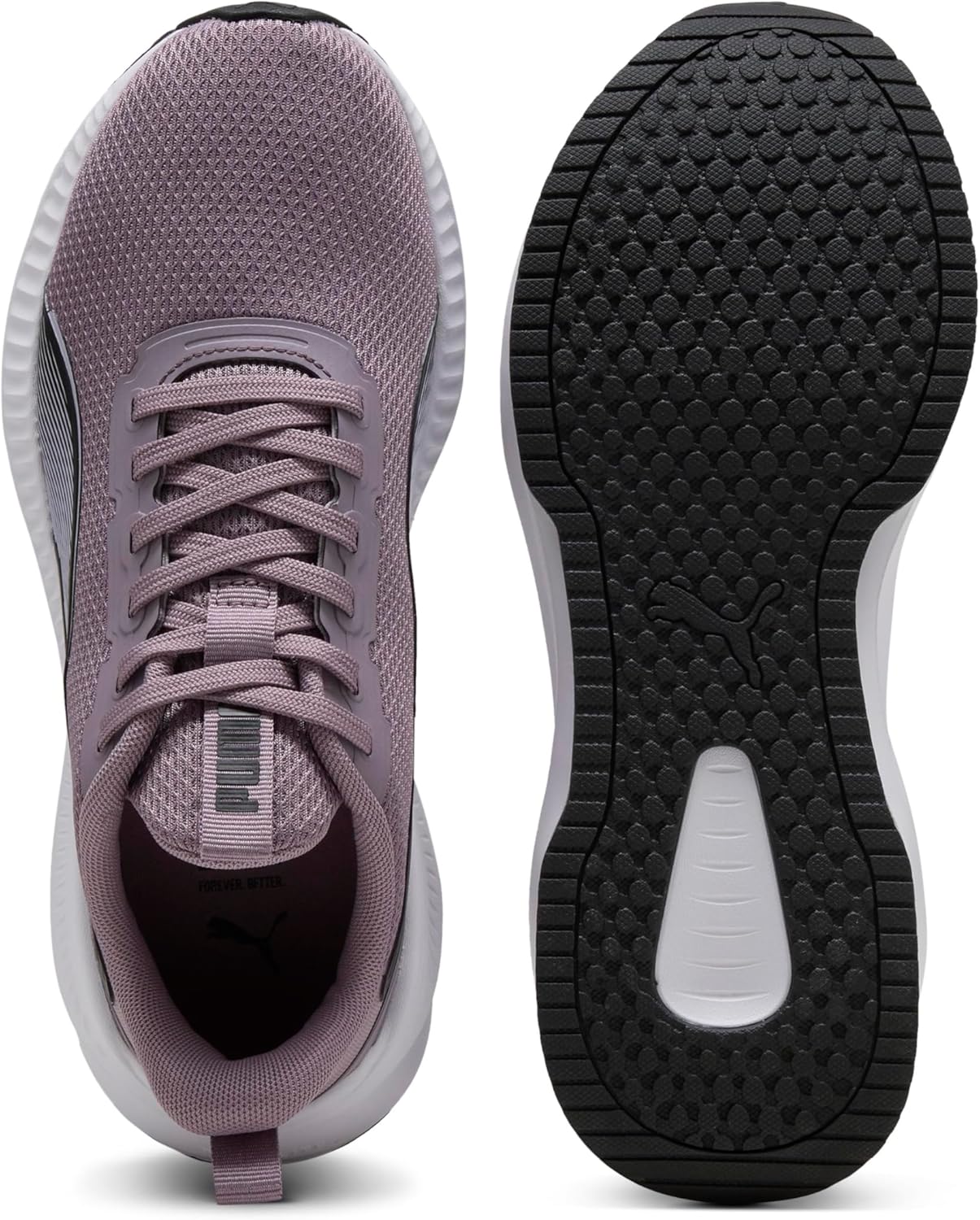 Кроссовки PUMA Unisex-Adult Flyer Lite 3, черный/сиреневый — фото 4