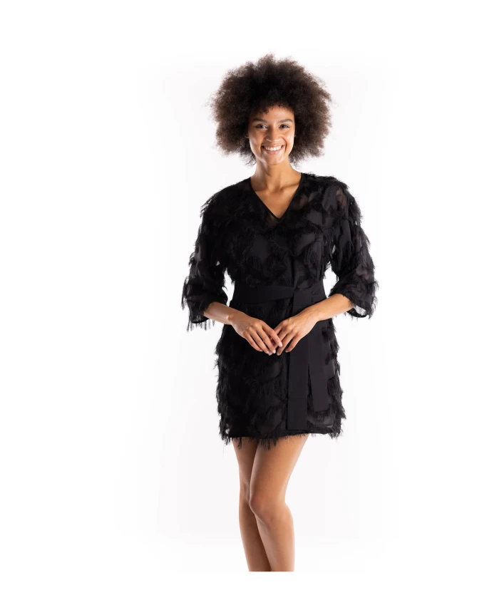 

Короткое платье из жоржета Marella, черный