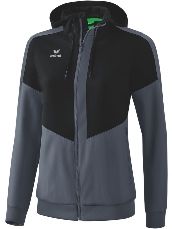 

Тренировочная куртка "Squad Tracktop Jacket with Hood" черного цвета erima