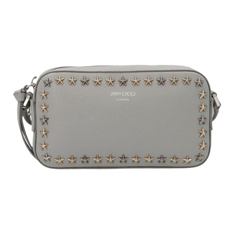 

Кожаная сумка через плечо, кросс-боди женская серая Jimmy Choo