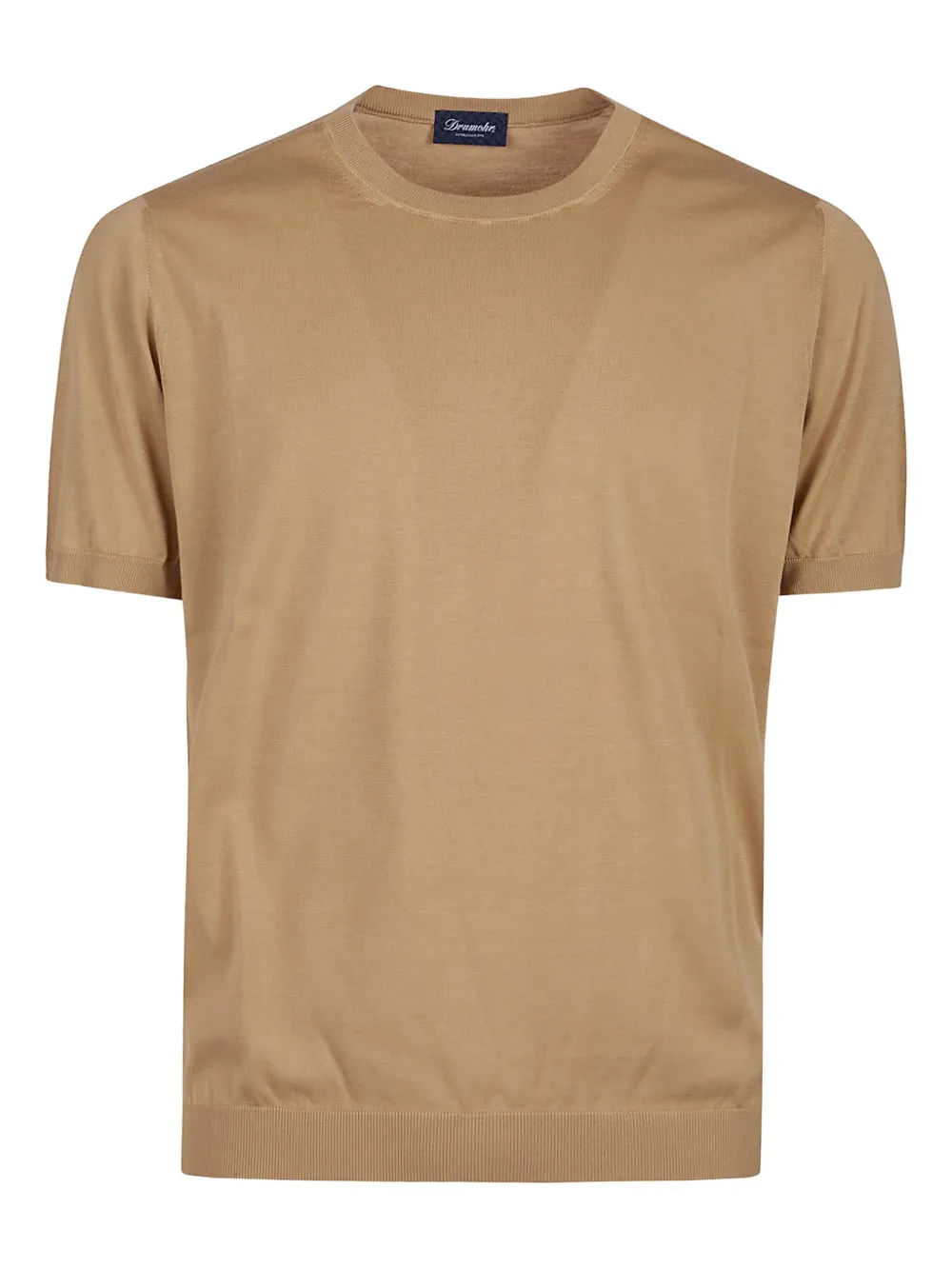 

Хлопковая футболка с короткими рукавами Drumohr, коричневый