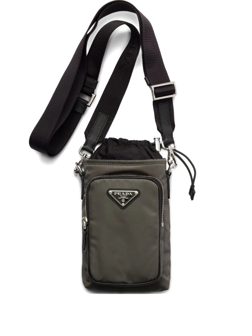 

Сумка для телефона с кулиской Prada, зеленый