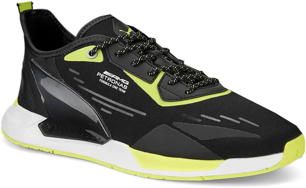Мужские повседневные кроссовки PUMA Mapf1 Zenonspeed на шнуровке - черные — фото 2