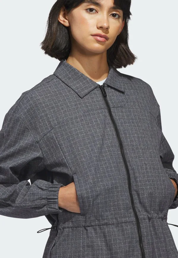 Универсальная тренировочная куртка с баской и сетчатой структурой Adidas Golf, Black — фото 4