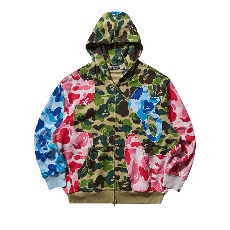 

Худи BAPE ABC Camo Patchwork Relaxed Fit Zip Hoodie, Multicolor