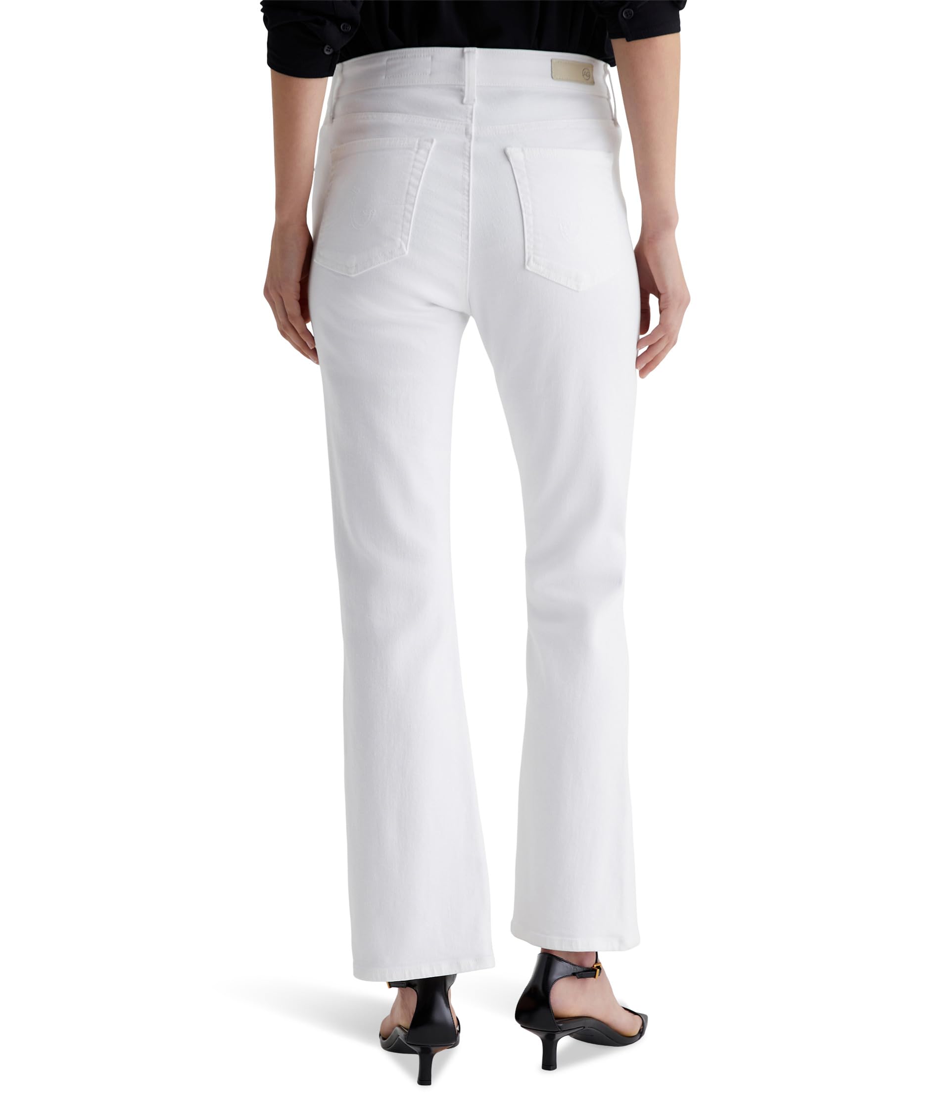 Ботинки AG Jeans Farrah Mid-Rise Crop Boot Jeans in Gallery White, цвет Gallery White — фото 2