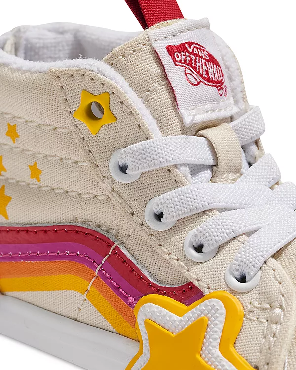 Унисекс высокие кроссовки Sk8 на молнии - для малышей Vans, белый — фото 4