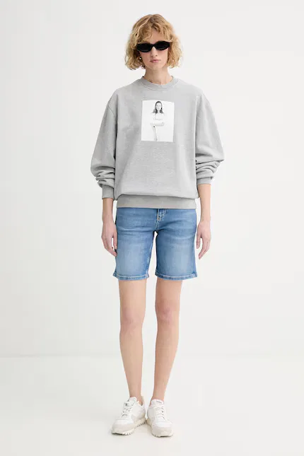Худи Calvin Klein, серый — фото 2