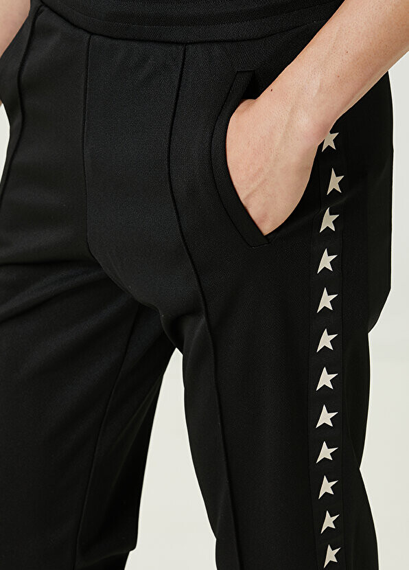 Спортивные штаны с черными полосками и звездами Golden Goose — фото 4