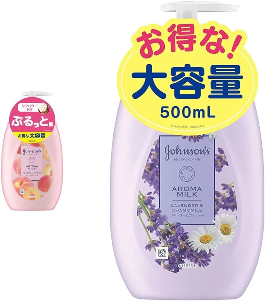 Набор кремов для тела Johnson Body Care Aroma Milk, 500 мл, персик и абрикос, лаванда и ромашка Johnson'S Body Care