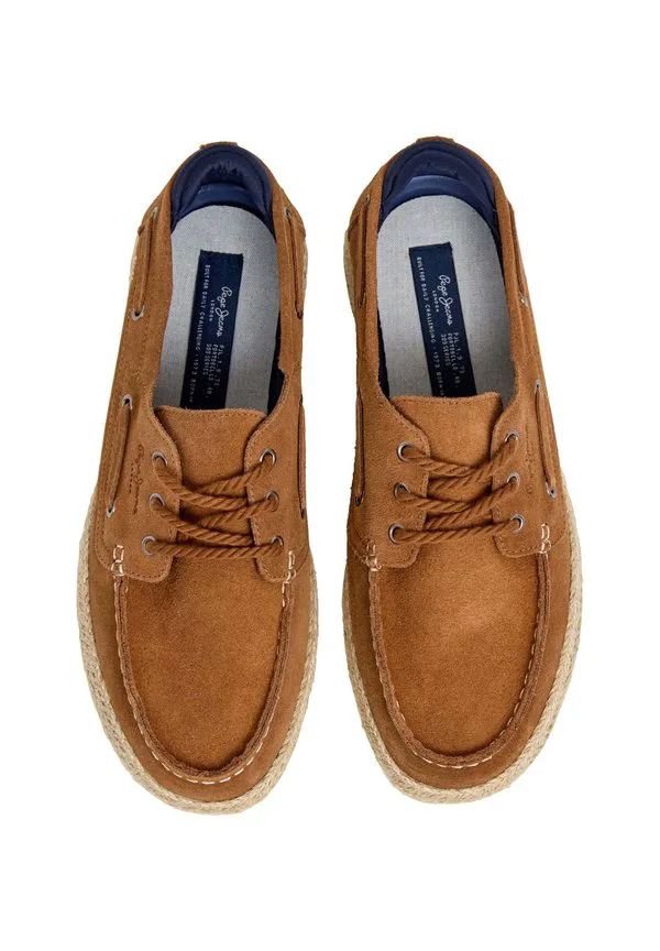 Порто палуба м лодочные туфли Pepe Jeans, Tobacco Brown — фото 3